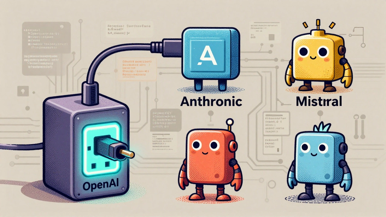 Interoperability Patterns to Abstract Large Language Model Providers