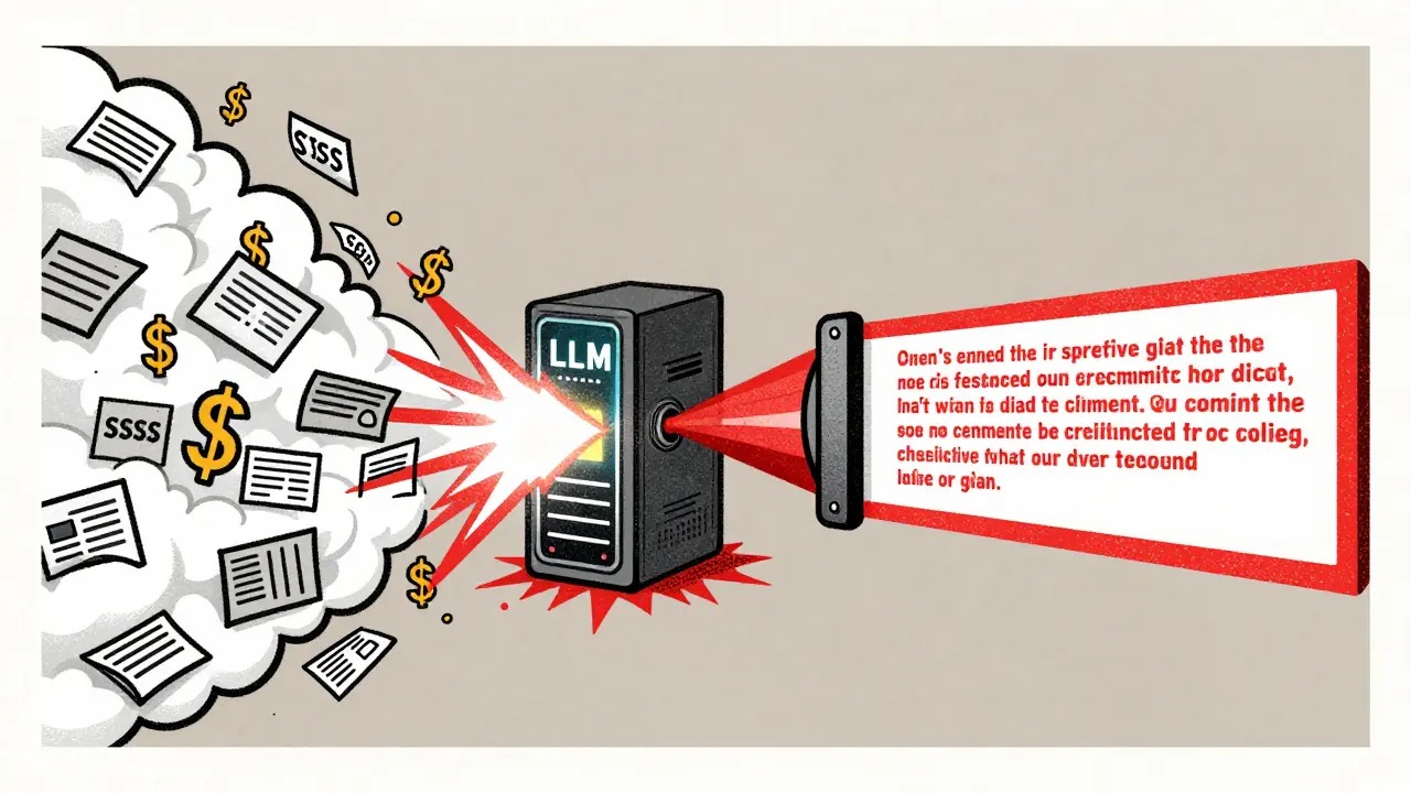 Two paths: chaotic data leaking vs. clean data filtered through privacy layers.