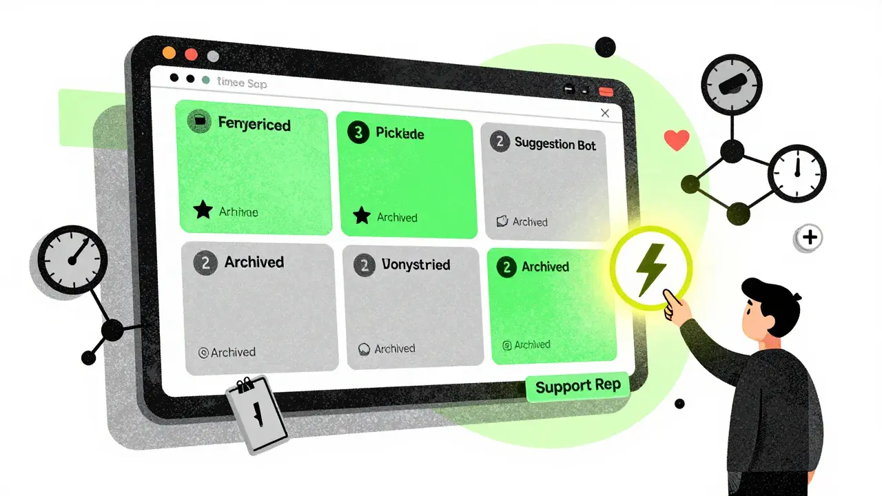 A digital marketplace dashboard with rated components and a support worker earning a badge for their tool