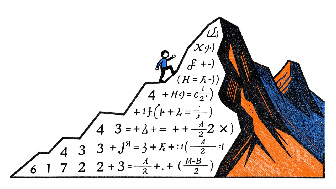 AI struggling to climb a mountain of increasing math complexity