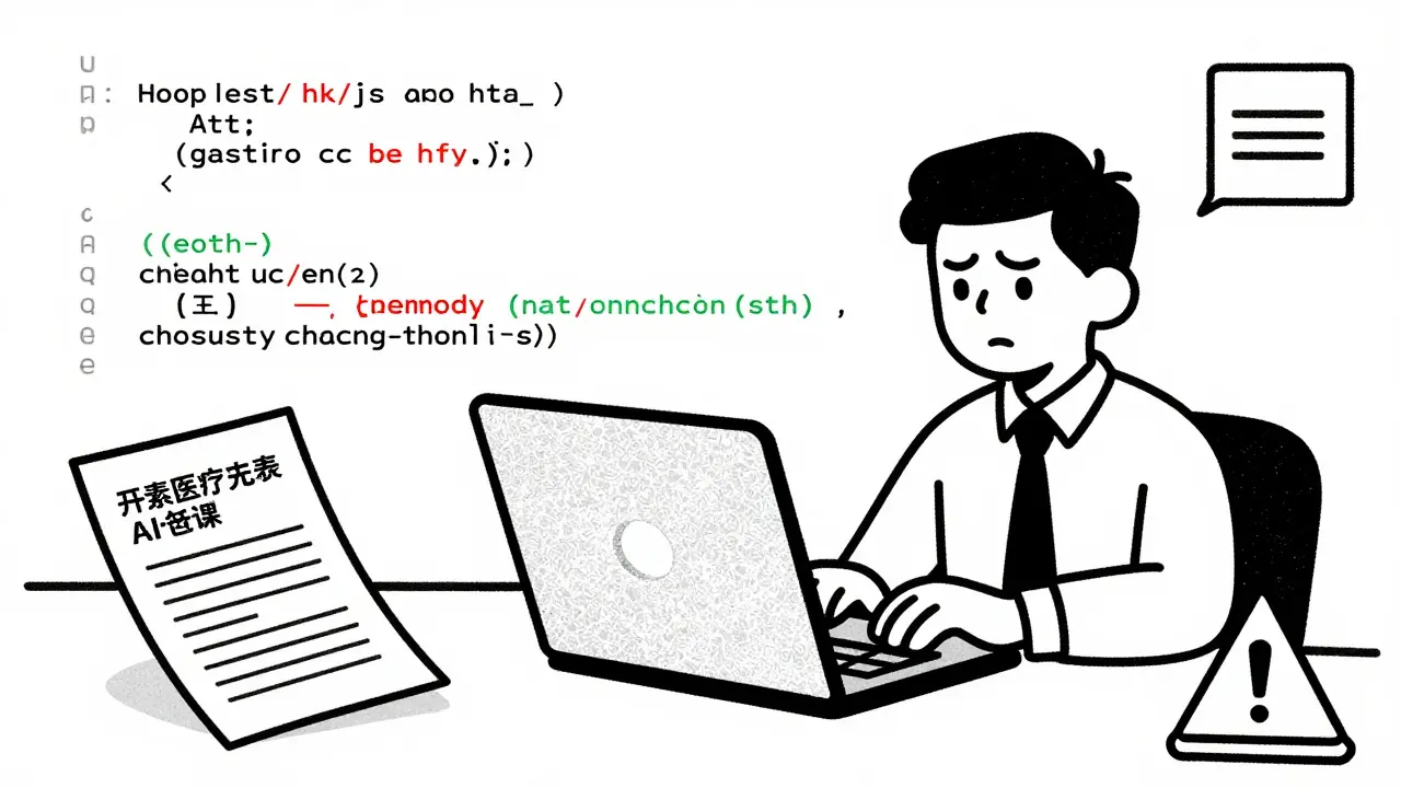 Developer struggling with multilingual code and medical exams