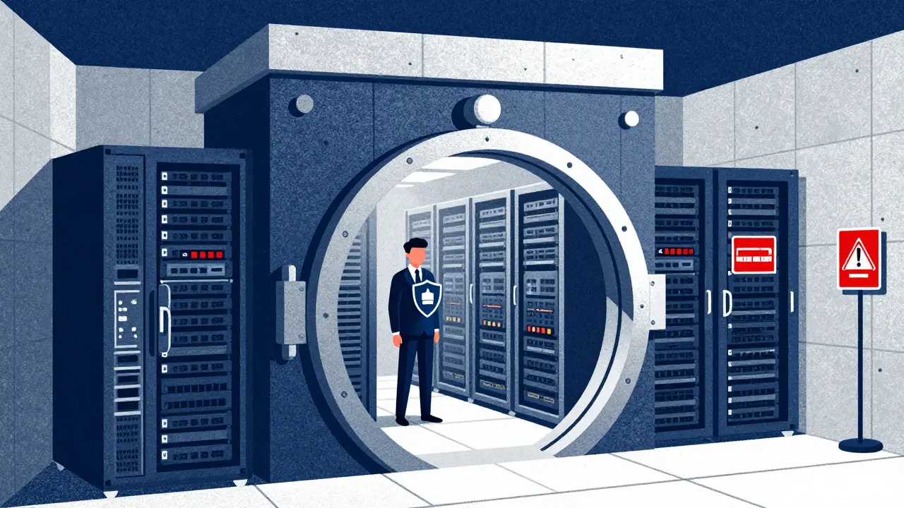 Secure on-premise data center fortress protecting proprietary code