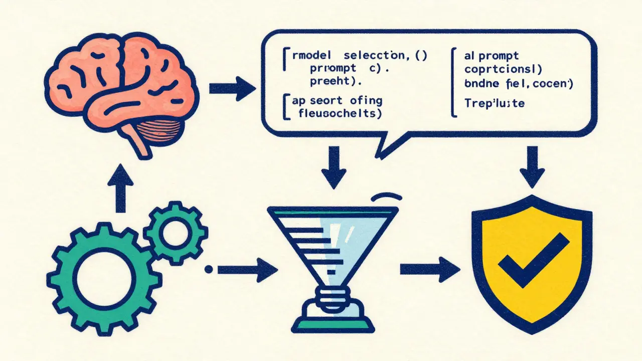 Step-by-step workflow diagram for LLM data extraction process