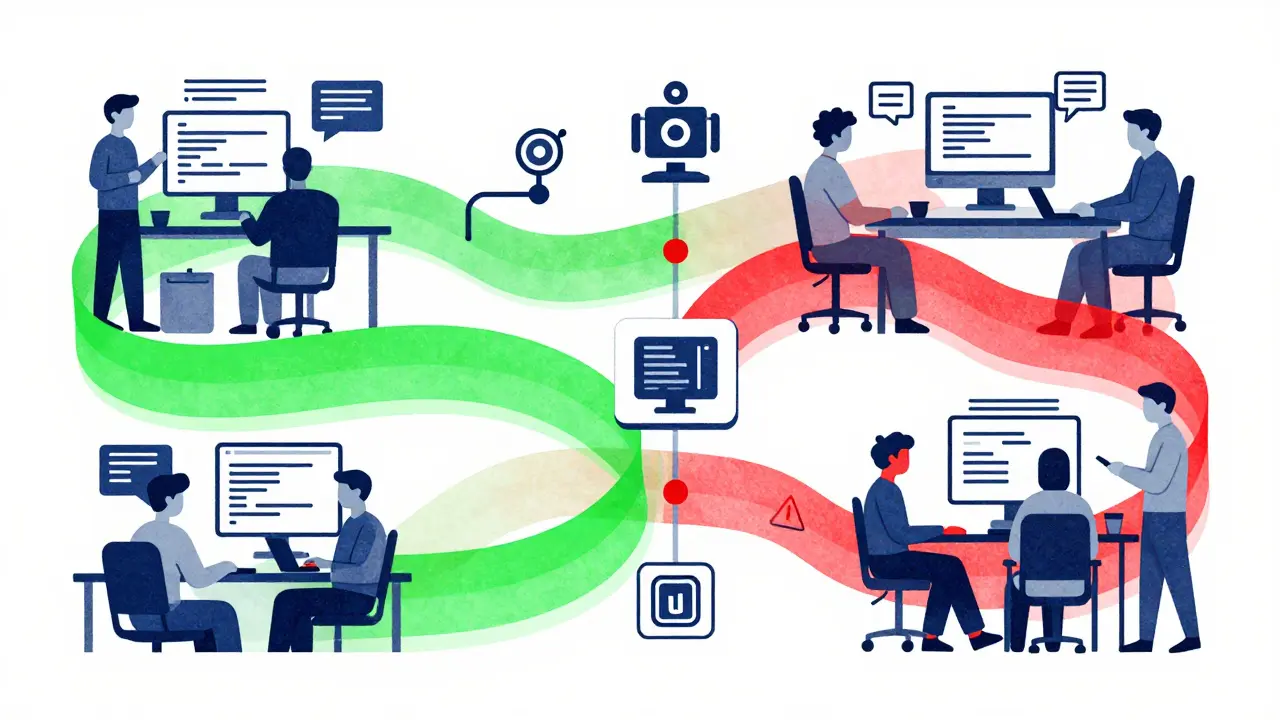 Team collaborating on secure AI coding workflows