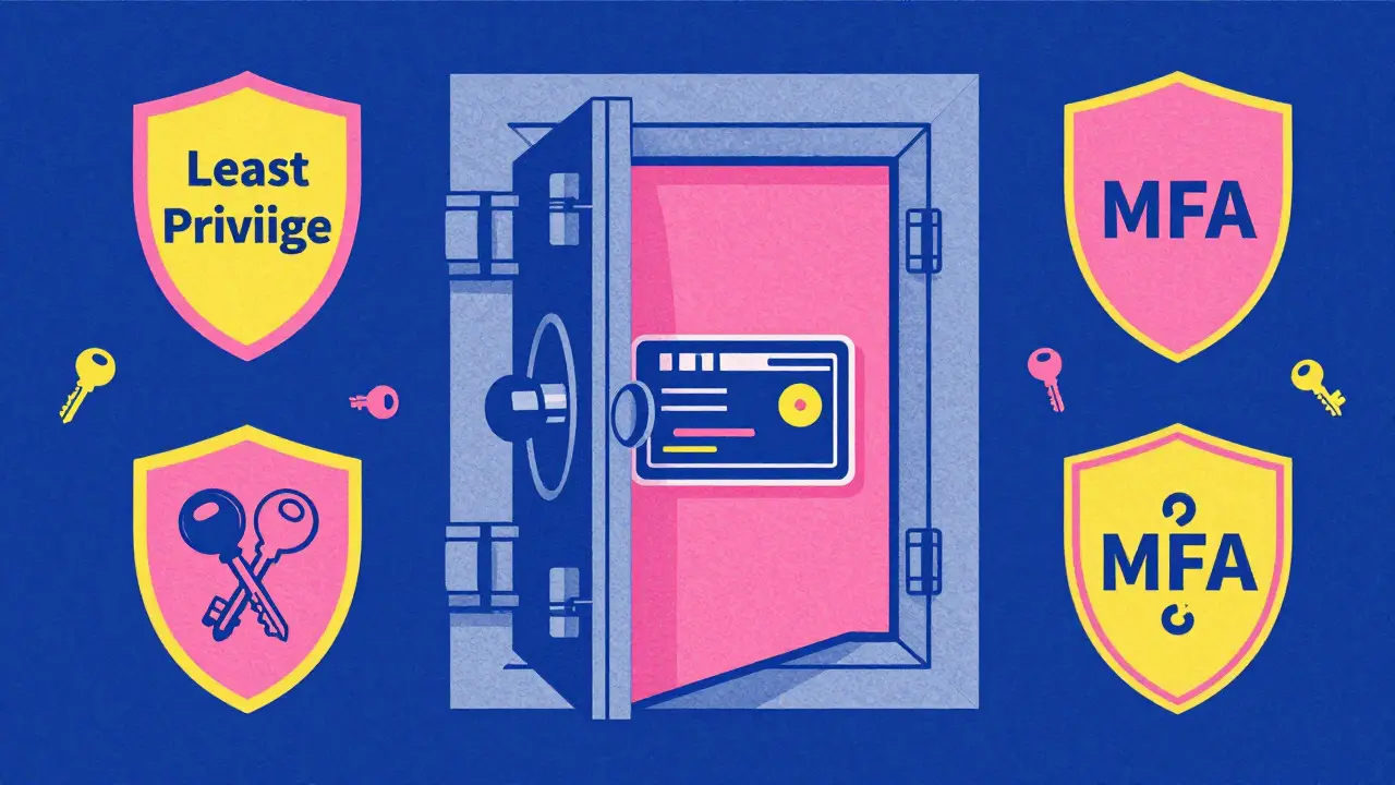 Secure vault with expiring digital keys and shields