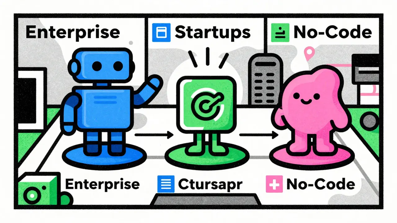 Stylized comparison of top AI coding platforms in an arena