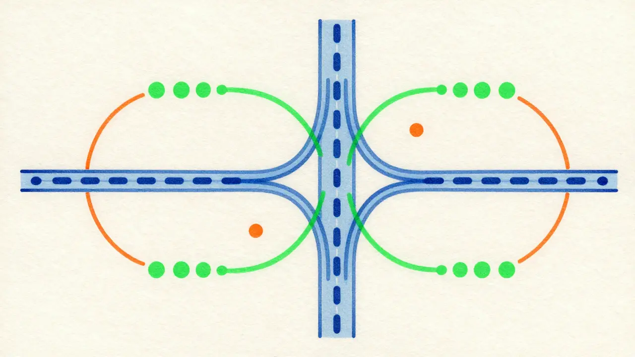 Stable risograph illustration showing smooth gradient flow through a deep network