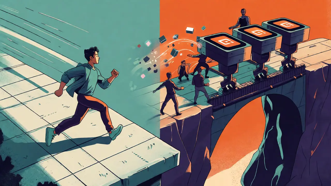 Split illustration comparing renting AI APIs versus building custom infrastructure.