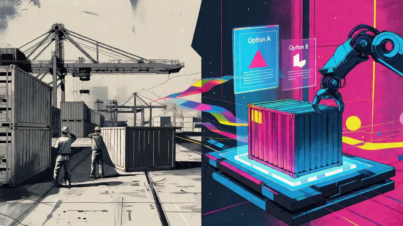 AI comparing logistics options during a port disruption event