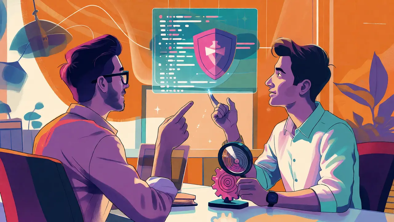 Developers validating AI-generated code fixes together