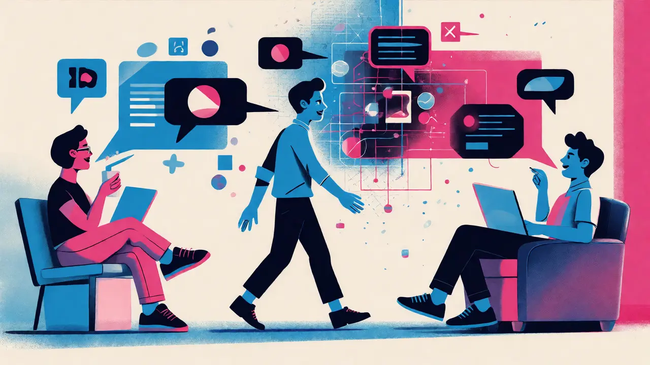 Distributed team members using voice interfaces asynchronously across time zones.