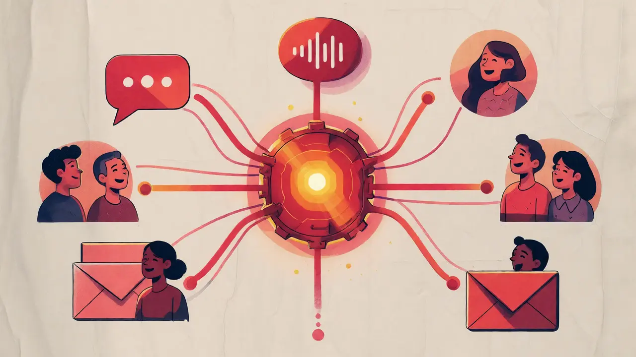 Stable AI core connecting consistently to chat, voice, and email.